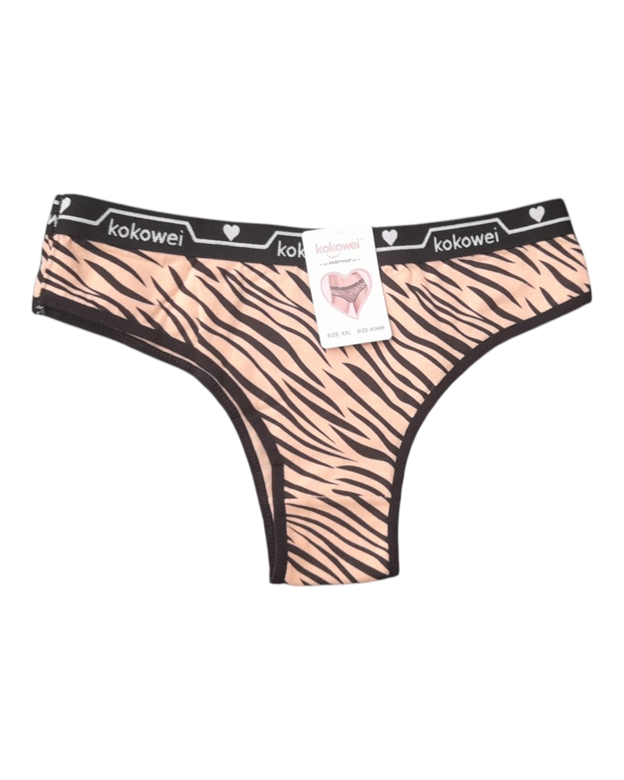 3-pack Brazilian φαρδύ λάστιχο Κυλοτάκι animal print #0469