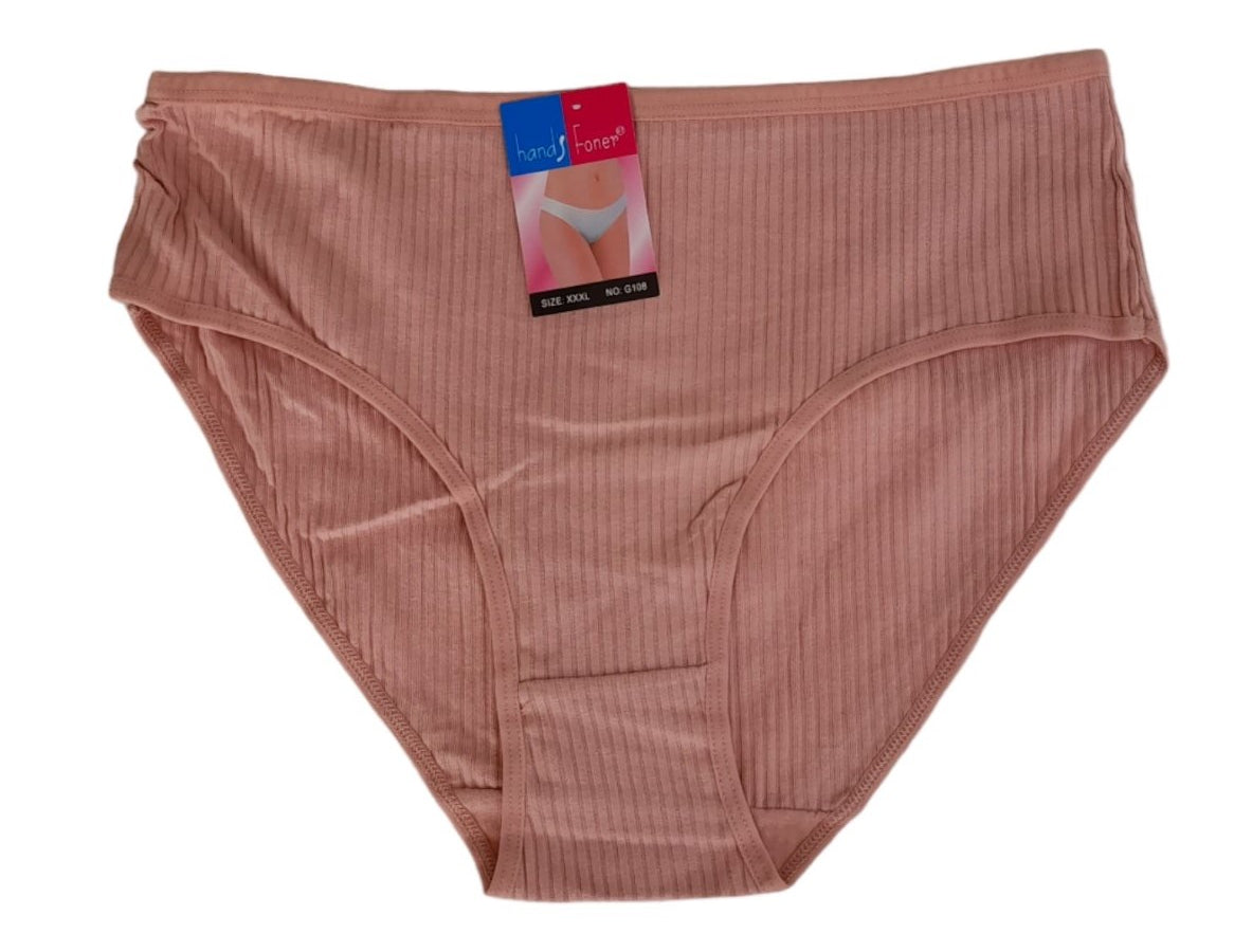 4-pack Γυναικείο κυλοτάκι σε κλασική 3/4 γραμμή ριγωτό ελαστικό #108