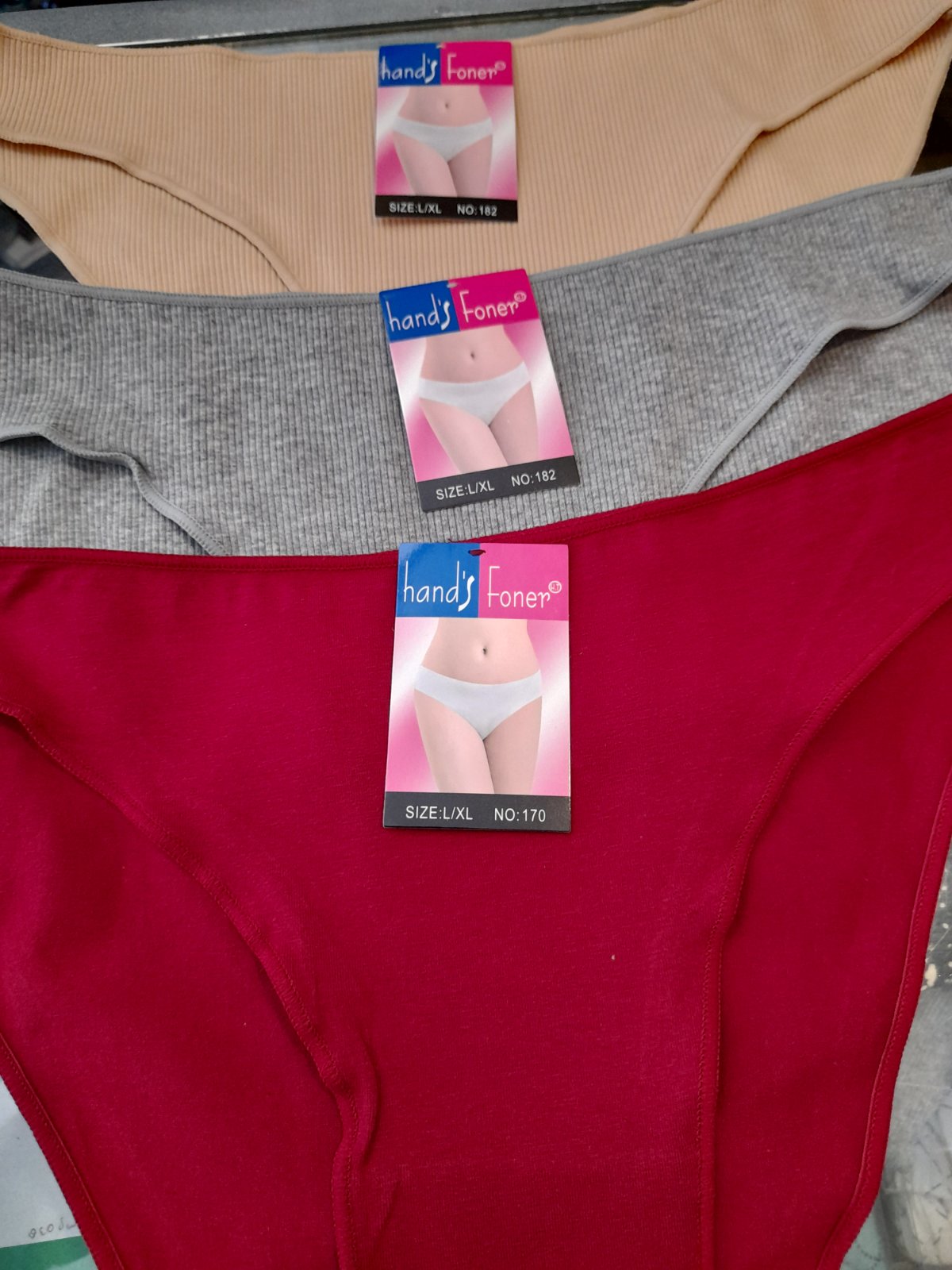 6-pack Λεπτό λάστιχο Κυλοτάκι 1/4 βαμβακερό RIB #170