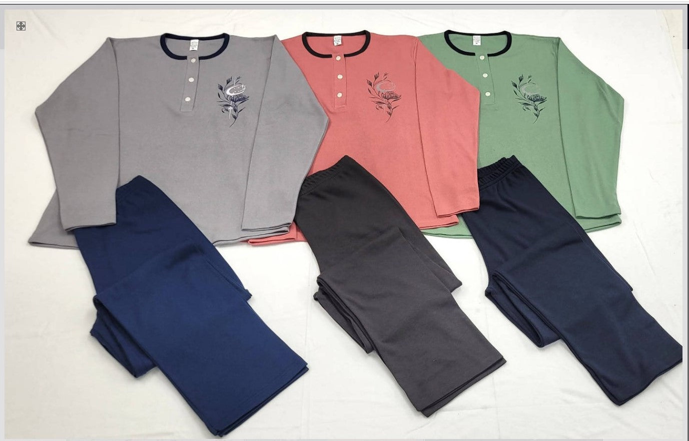 Γυναικεία 100% βαμβακερή πιτζάμα με πατιλέτα #1110