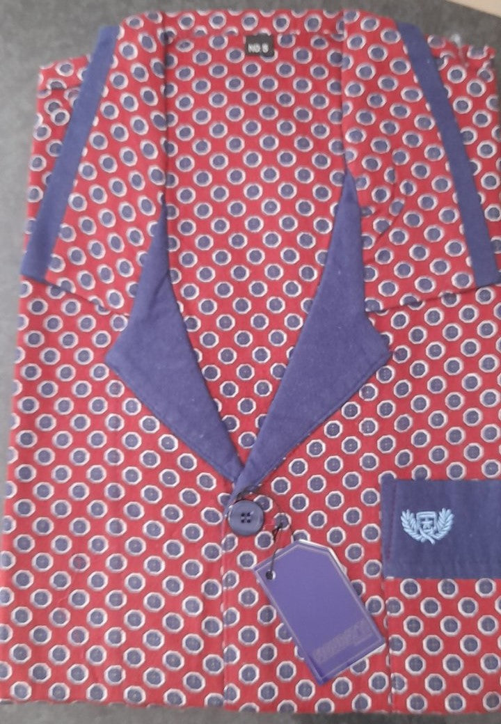 Κλασική Φανέλα-κουμπί, πιτζάμα Ανδρών βαμβακερή 100% #1150