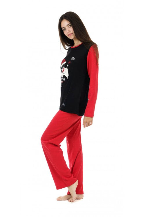 Χριστουγεννιάτικη Γυναικεία φόρμα ύπνου 100% βαμβάκι #1205