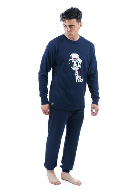 Ανδρική πιτζάμα 100% βαμβάκι τύπωμα THE UNCLE #1267