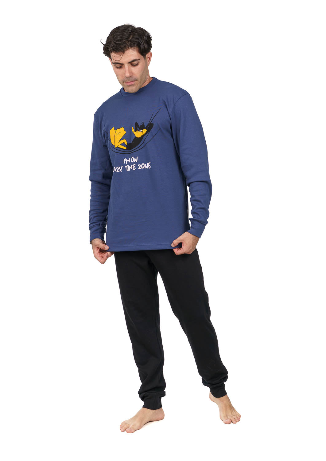 Ανδρική πιτζάμα 100% βαμβάκι τύπωμα DAFFY DUCK #1303