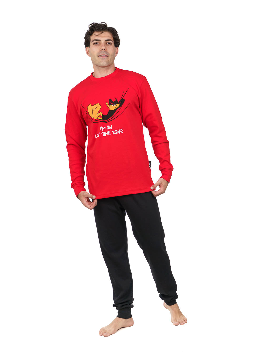 Ανδρική πιτζάμα 100% βαμβάκι τύπωμα DAFFY DUCK #1303