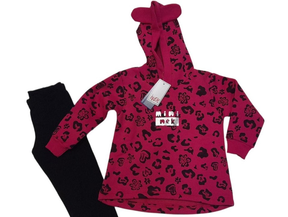 Μπλούζα σετ με κολάν 2-6 για κορίτσι βαμβακερό φούτερ Nek Kids #132225