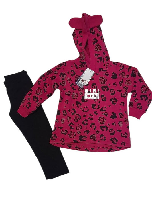 Μπλούζα σετ με κολάν 2-6 για κορίτσι βαμβακερό φούτερ Nek Kids #132225