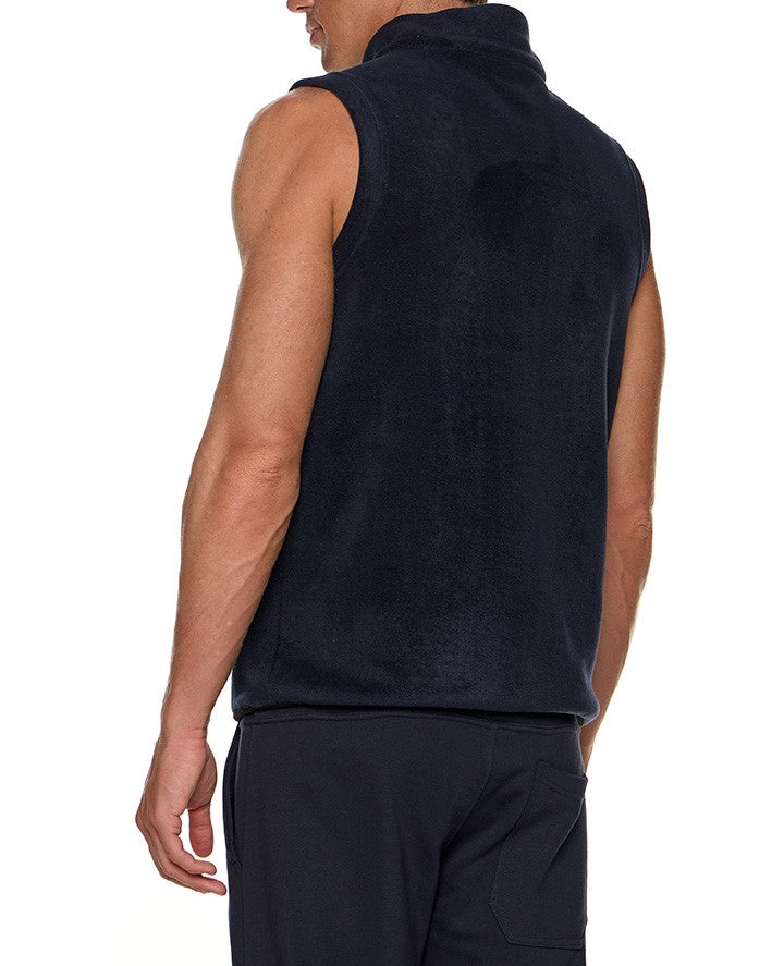 Αμάνικο γιλέκο unisex fleece με φερμουάρ και γιακά #1364