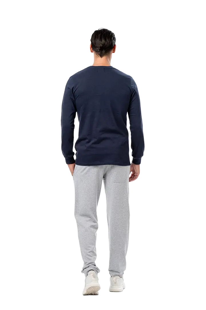 Κλασικό μπλουζάκι με μακρύ μανίκι από 100% βαμβάκι #1422