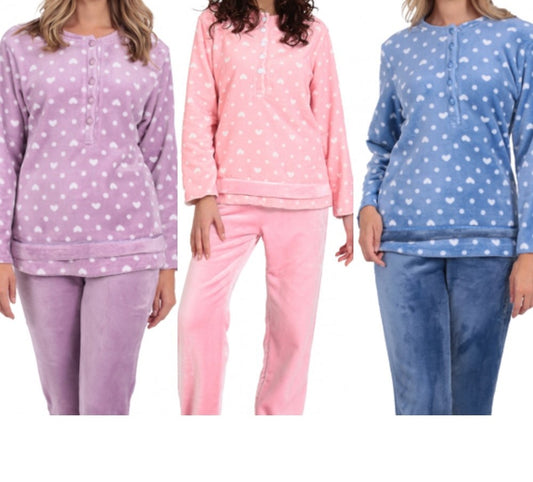 Γυναικεία αφράτη πιτζάμα polar fleece LYDIA #21558