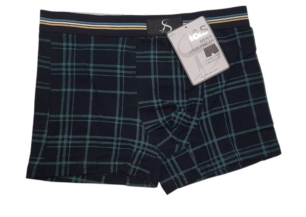 4-pack Men's boxer καρό με εξωτερικό λάστιχο βαμβ/ελαστάν #224059