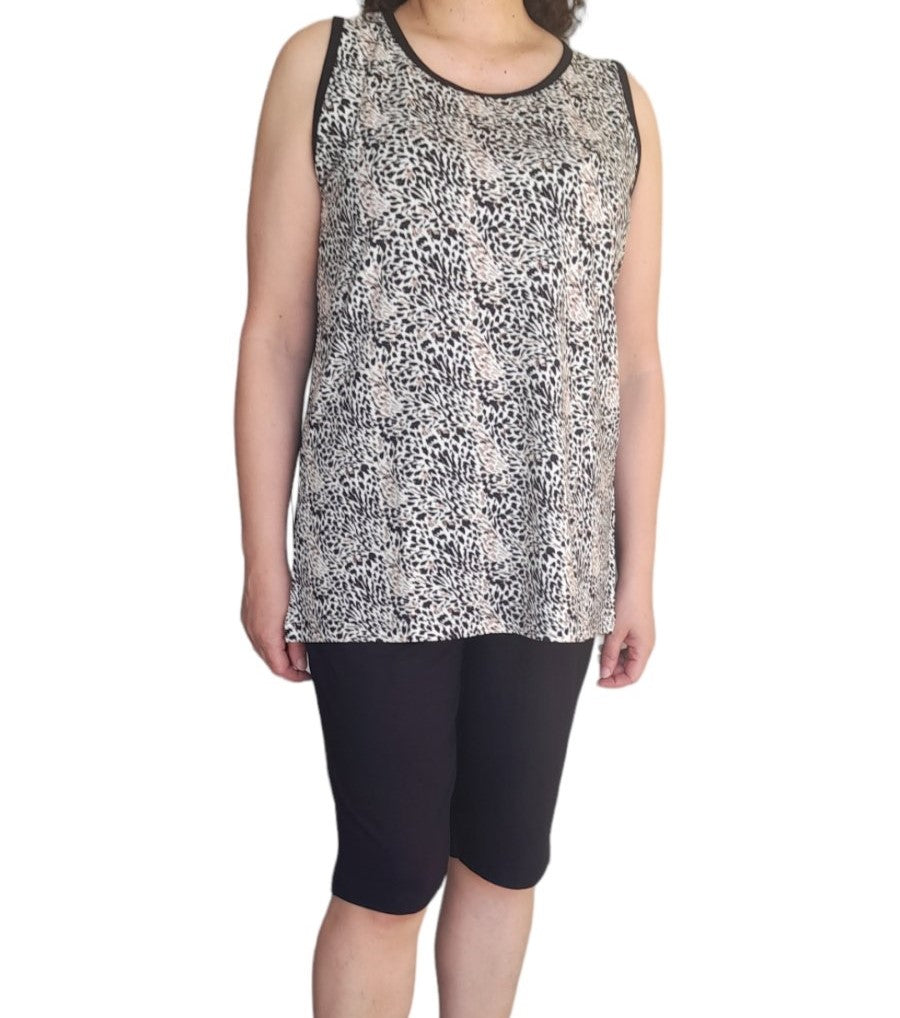 plus sized viscoze Γυναικεία φόρμα ύπνου σε άνετη γραμμή & πλούσιο μέγεθος #2335