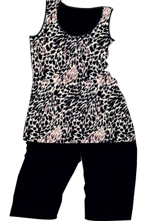 plus sized viscoze Γυναικεία φόρμα ύπνου σε άνετη γραμμή & πλούσιο μέγεθος #2335