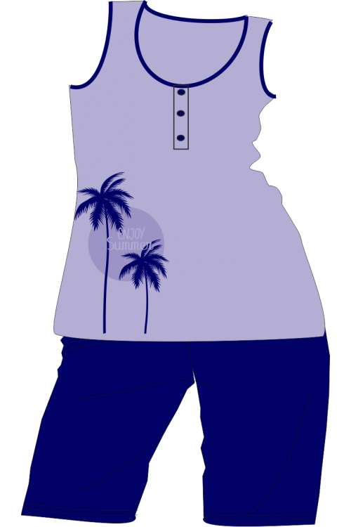 plus size Γυναικεία φόρμα ύπνου σε άνετη γραμμή & πλούσιο μέγεθος #2363