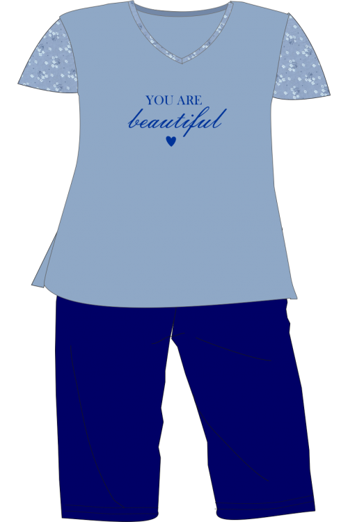 plus size Γυναικεία φόρμα ύπνου σε άνετη γραμμή & πλούσιο μέγεθος #2364