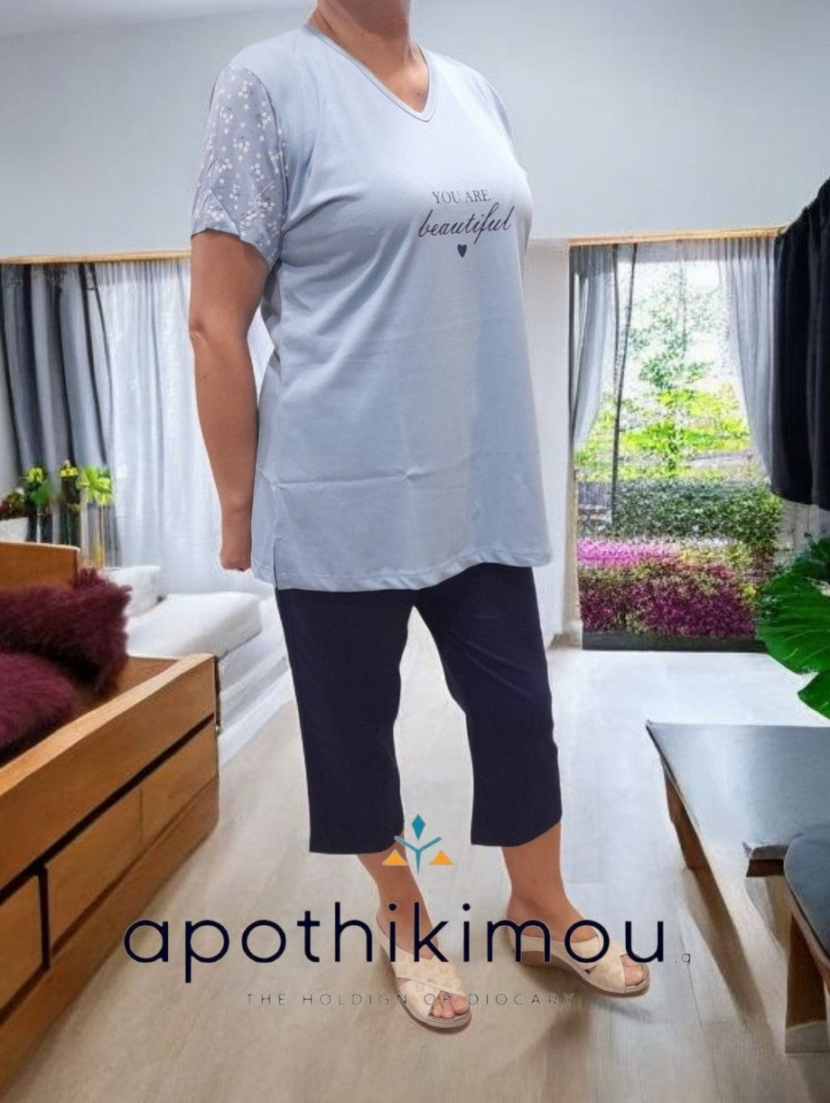 plus size Γυναικεία φόρμα ύπνου σε άνετη γραμμή & πλούσιο μέγεθος #2364