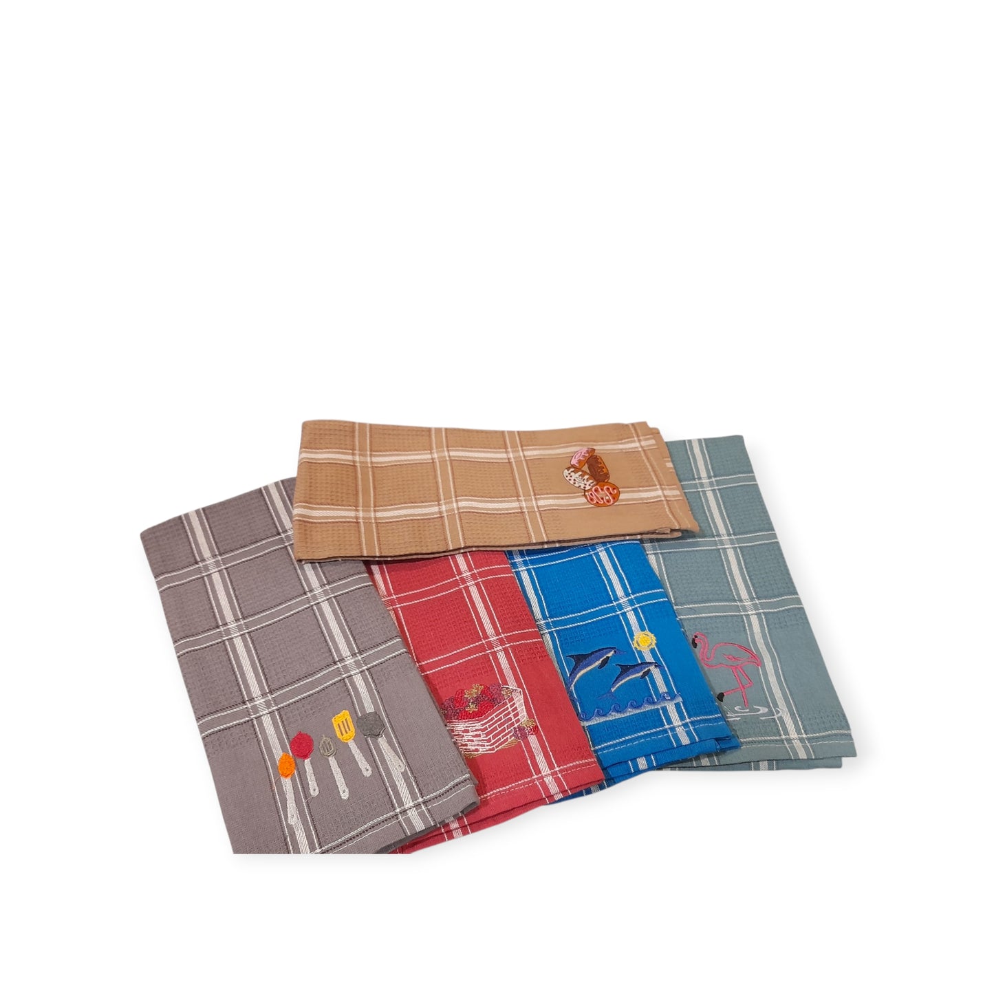 3-pack Ποτηρόπανα πικέ 100% βαμβακερά σε σετ των 3 τμχ. #0245