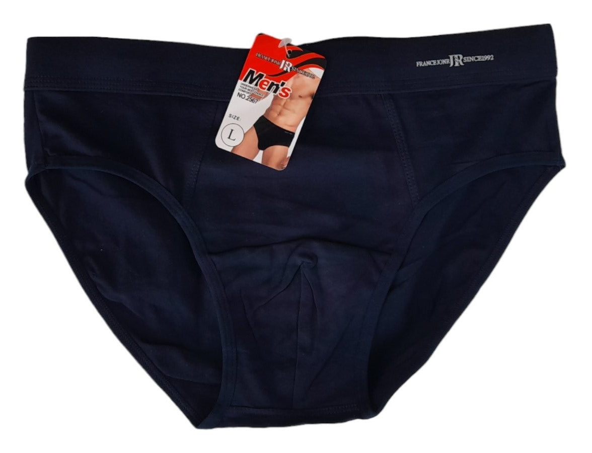 3-Pack Ανδρικό slip ελαστικό από βαμβάκι και ελαστάν μονόχρωμο #2567