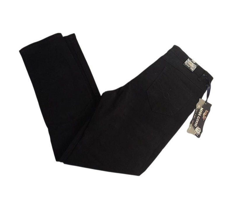 Γυναικείο τζην (jeans) παντελόνι ελαστικό Baggy line Blue black. #2637