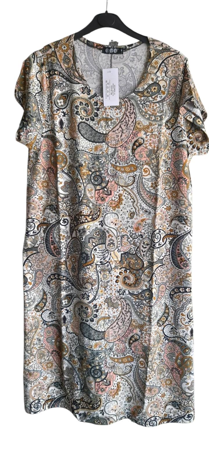 Φόρεμα βισκόζ Καλοκαιρινό με κοντό μανίκι σχέδιο ΛΑΧΟΥΡΙ #289 LA