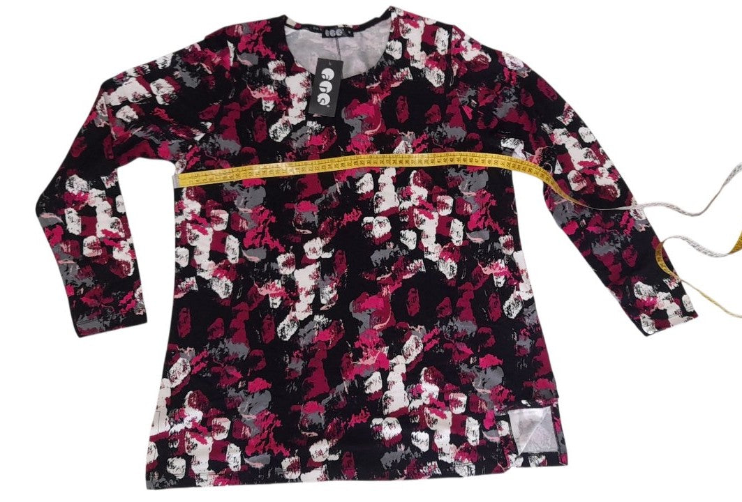 Γυναικεία βισκόζ μπλούζα με μακρύ μανίκι και λαιμόκοψη #302