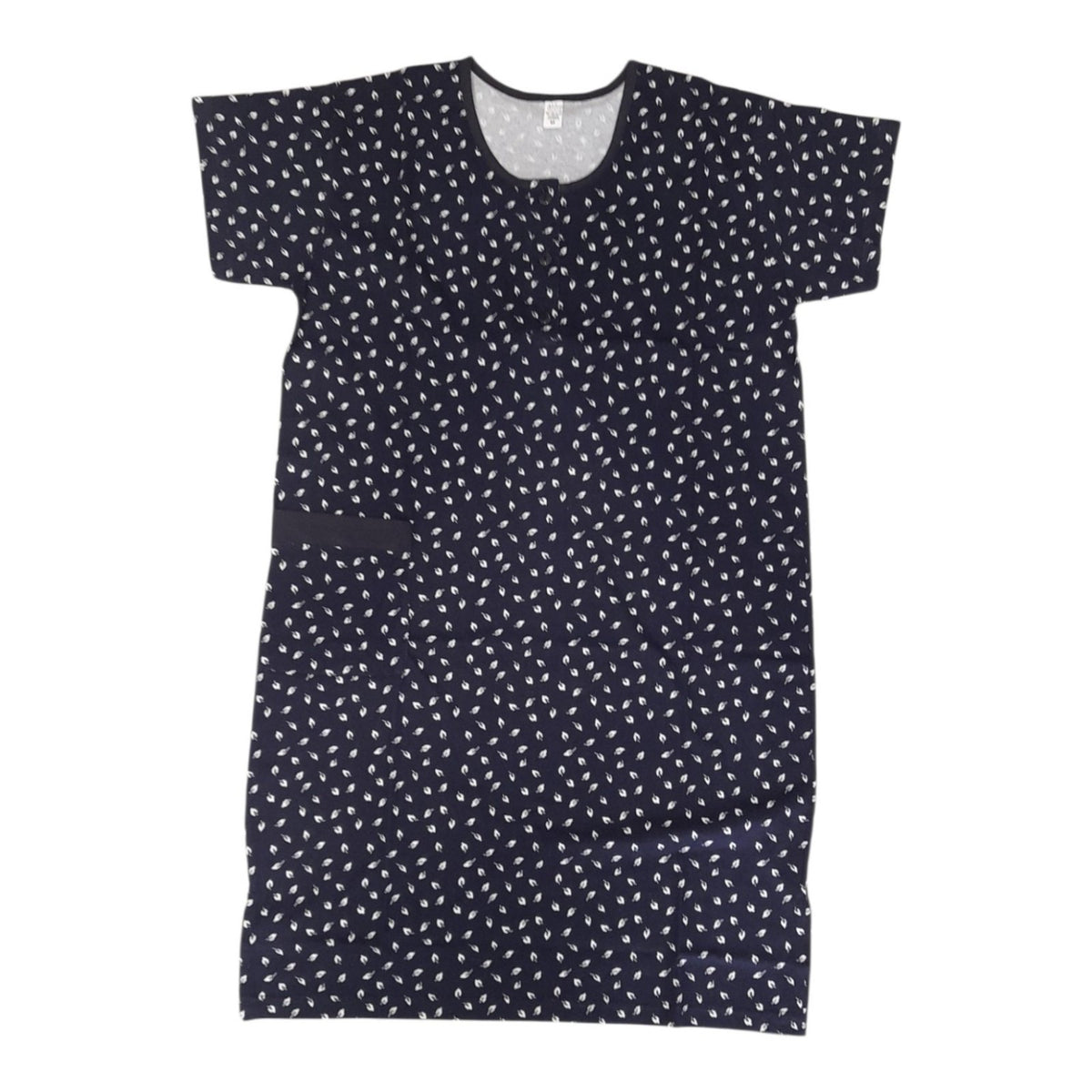 Mako cotton dress with print sleeve #330