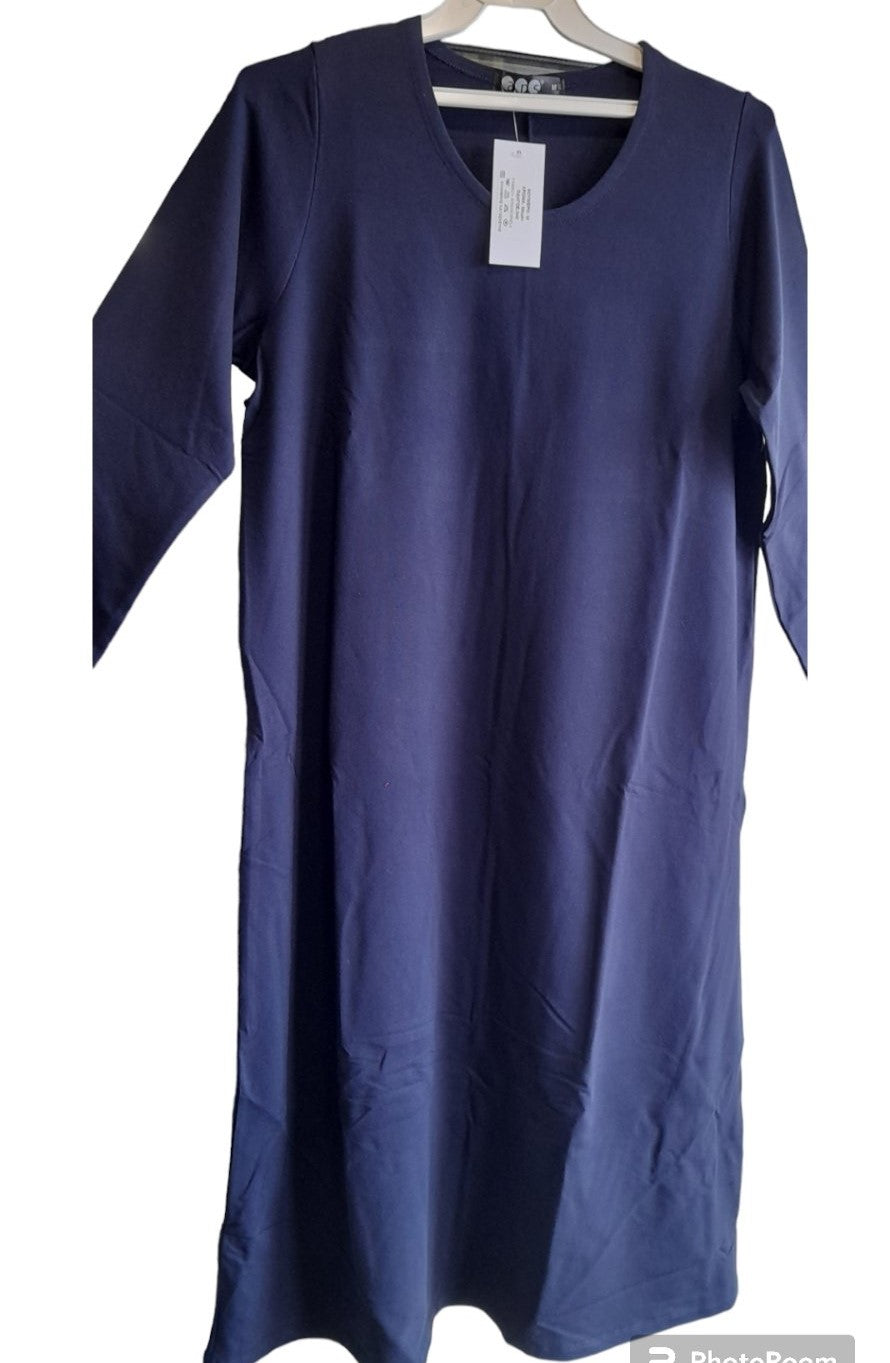 Χειμερινό μονόχρωμο Φόρεμα βισκόζ με ελαστάν με μακρύ μανίκι #340