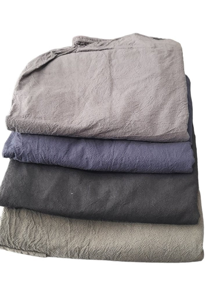 Plus sized Σαλβάρι μακρύ 100% βαμβακερό με ελαστική μέση #550