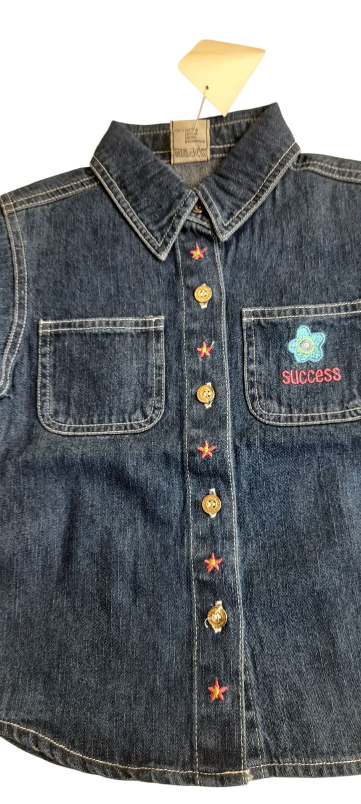 Jeens πουκάμισο για κορίτσι 100% βαμβ denim #success