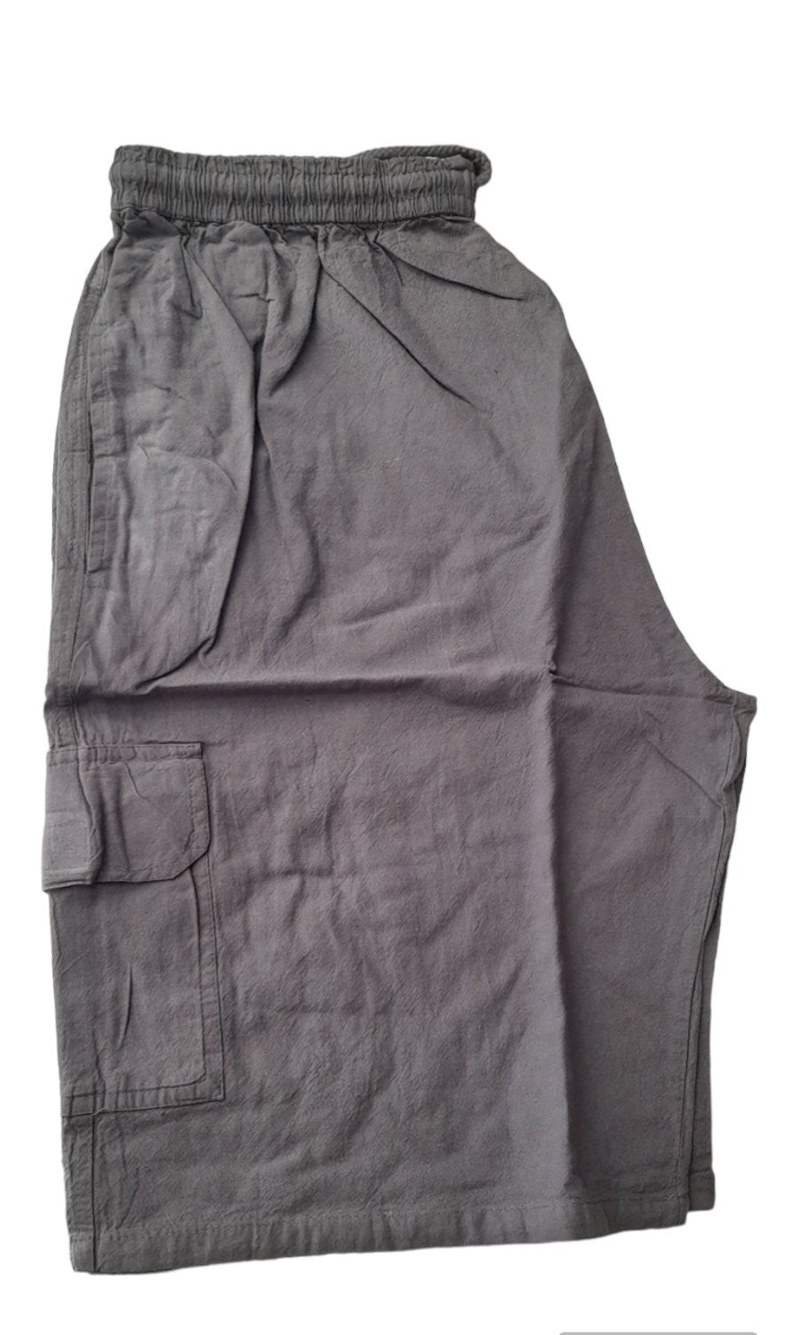 Plus sized βερμούδα cargo 100% βαμβακερό με ελαστική μέση #450