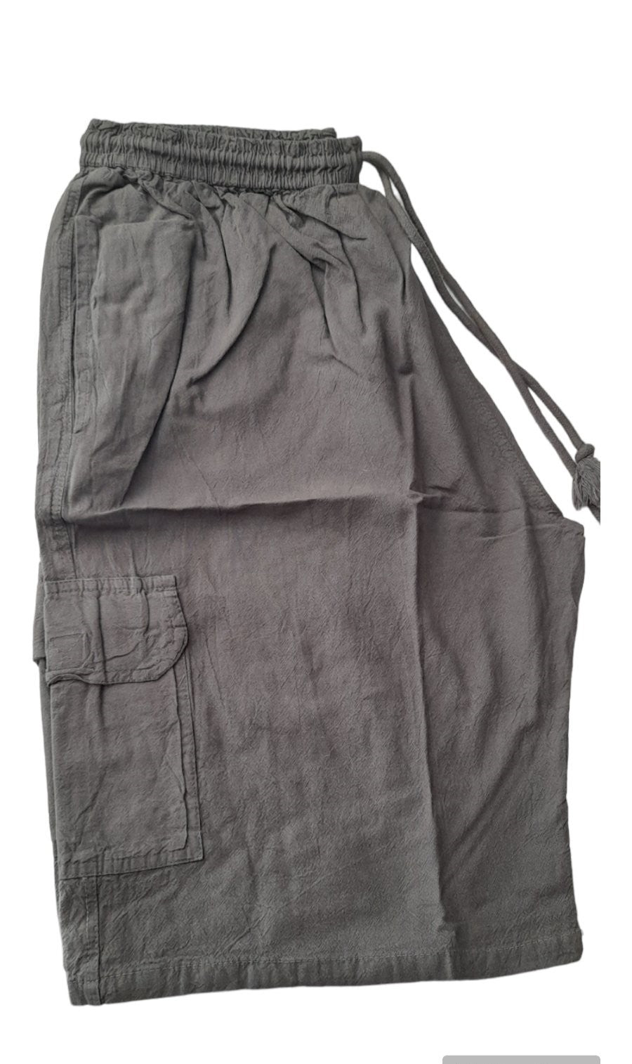Plus sized βερμούδα cargo 100% βαμβακερό με ελαστική μέση #450