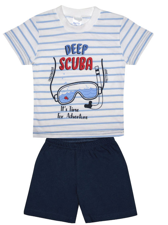 Pretty Baby Βρεφική Πιτζάμα Καλοκαιρινή Βαμβακερή #65376