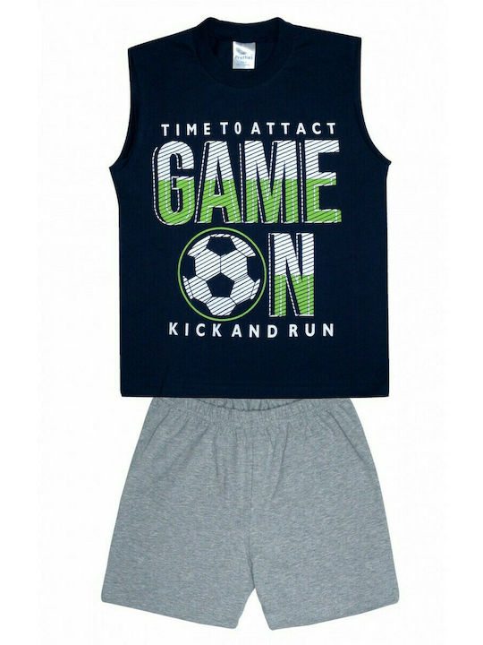 Αμάνικο πιτζαμάκι αγοριών βαμβακερό #63034