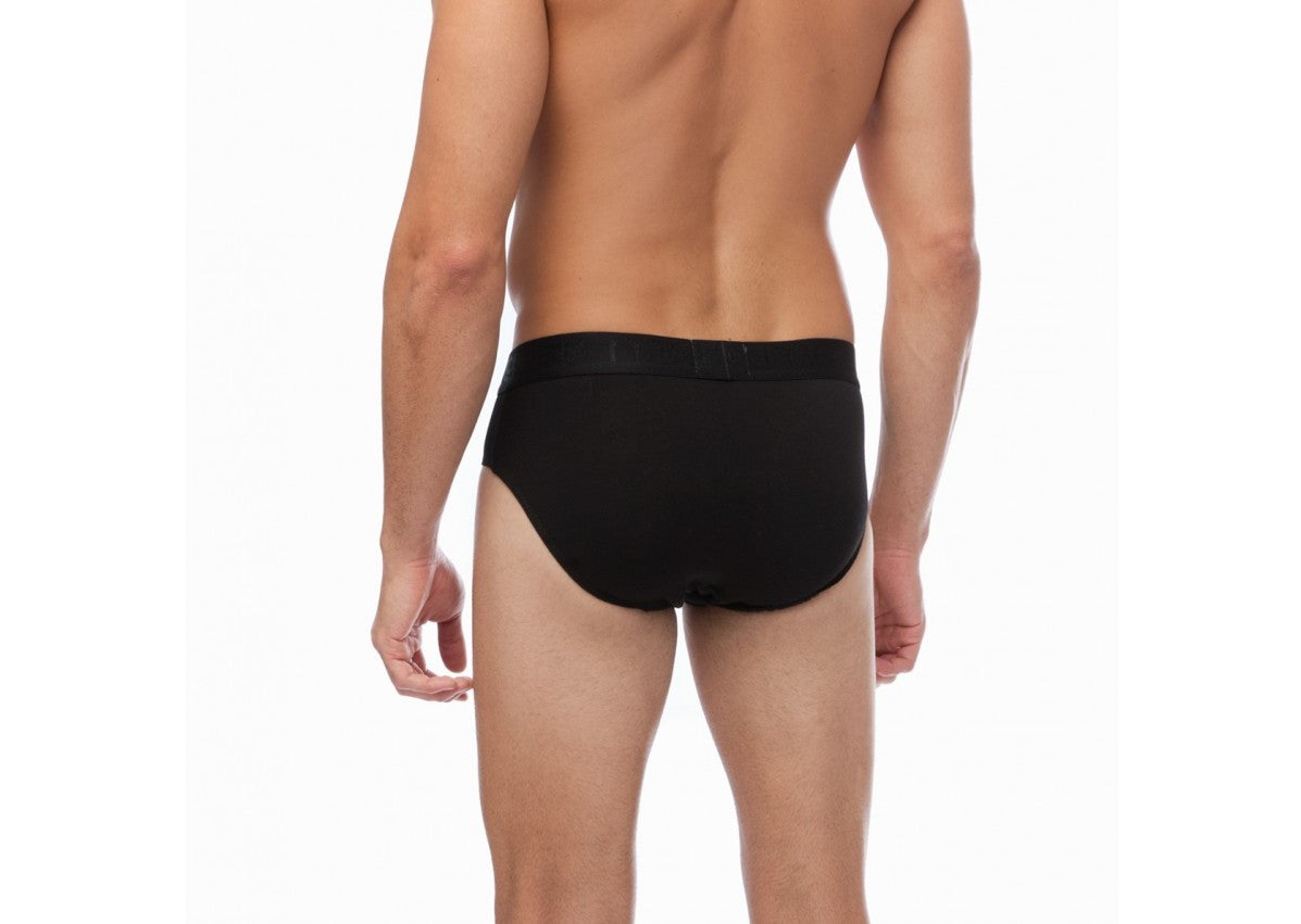 ΣΕΤ Δύο μαζί ανδρικό σλιπ Men slip mini brief mengear basic 2 PC BLACK #20521