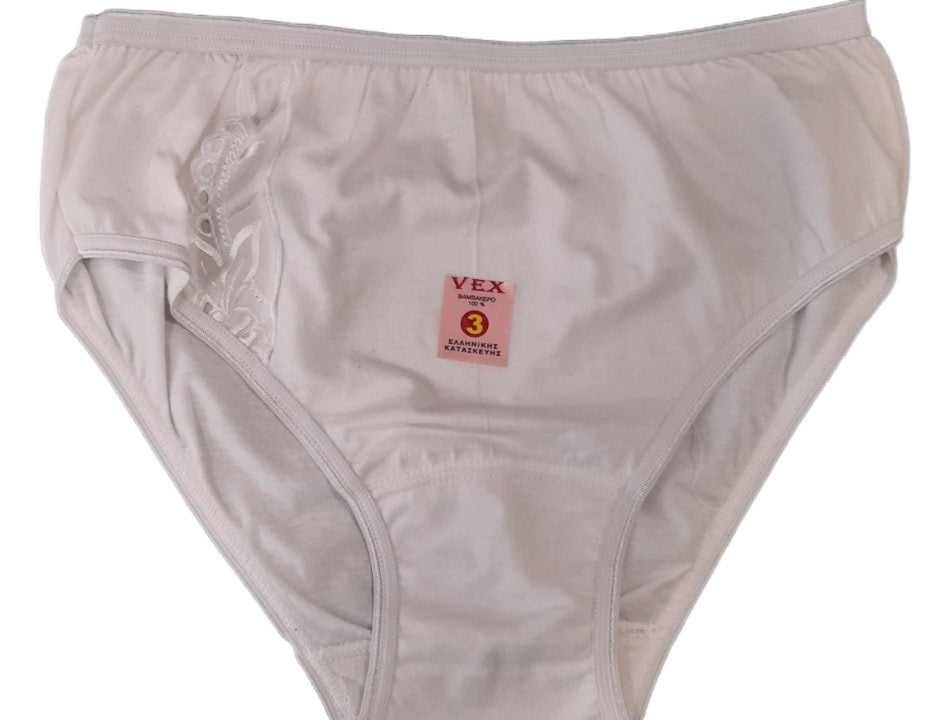 Κυλοτάκι 3/4 βαμβακερό με μοτίφ σε rib πλέξη #125