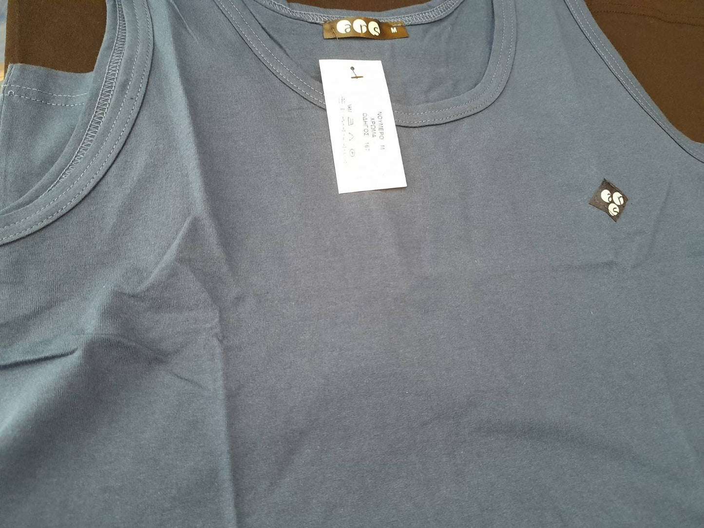 Μπλούζα χωρίς μανίκι μονόχρωμη βαμβακερή #167