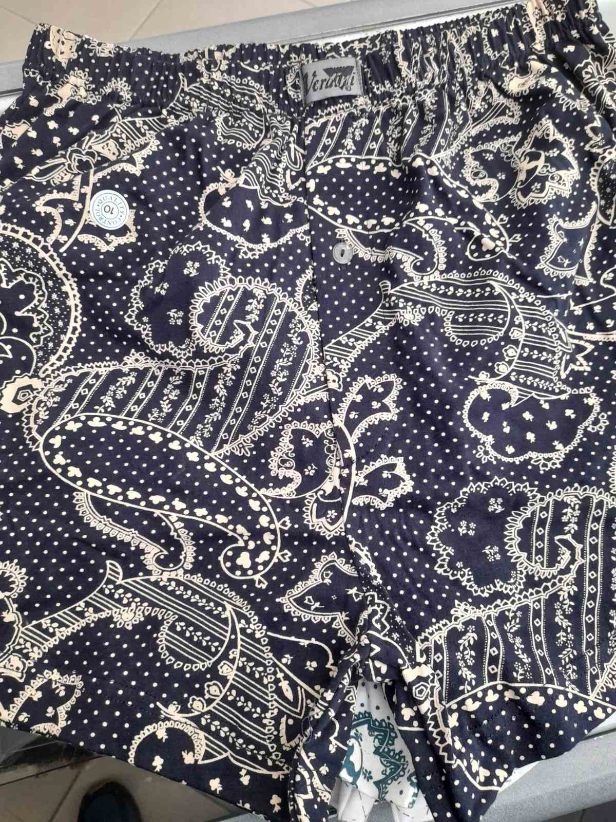 Boxer βαμβακερό κλασικό με κουμπί Λαχούρι μακό φαρδύ #082