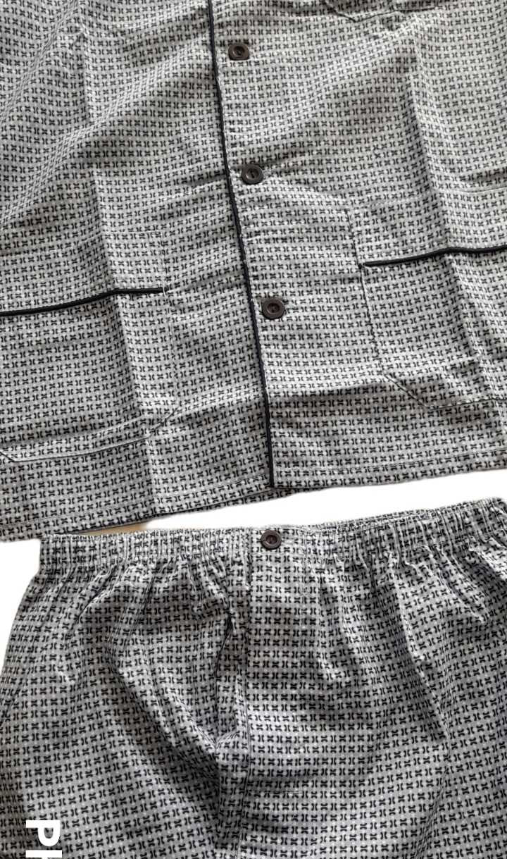 Κλασική Ποπλίνα-κουμπί πιτζάμα Ανδρών με κοντό μανίκι. #1050