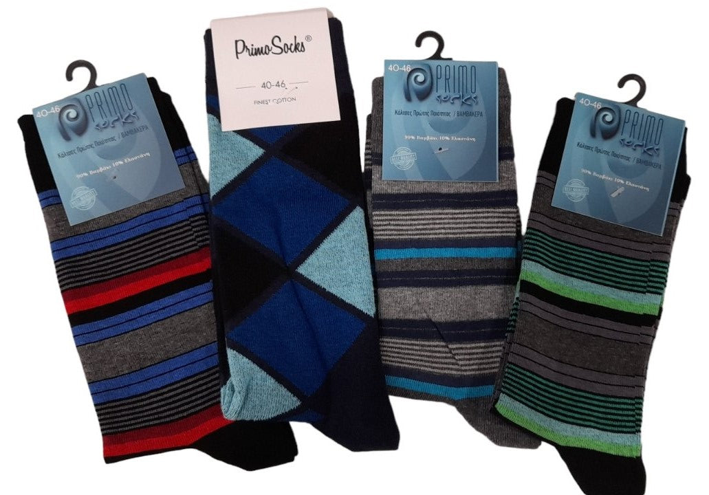 4-pack Κάλτσα ανδρική βαμβακερή προσφοράς με σχέδιο #1229