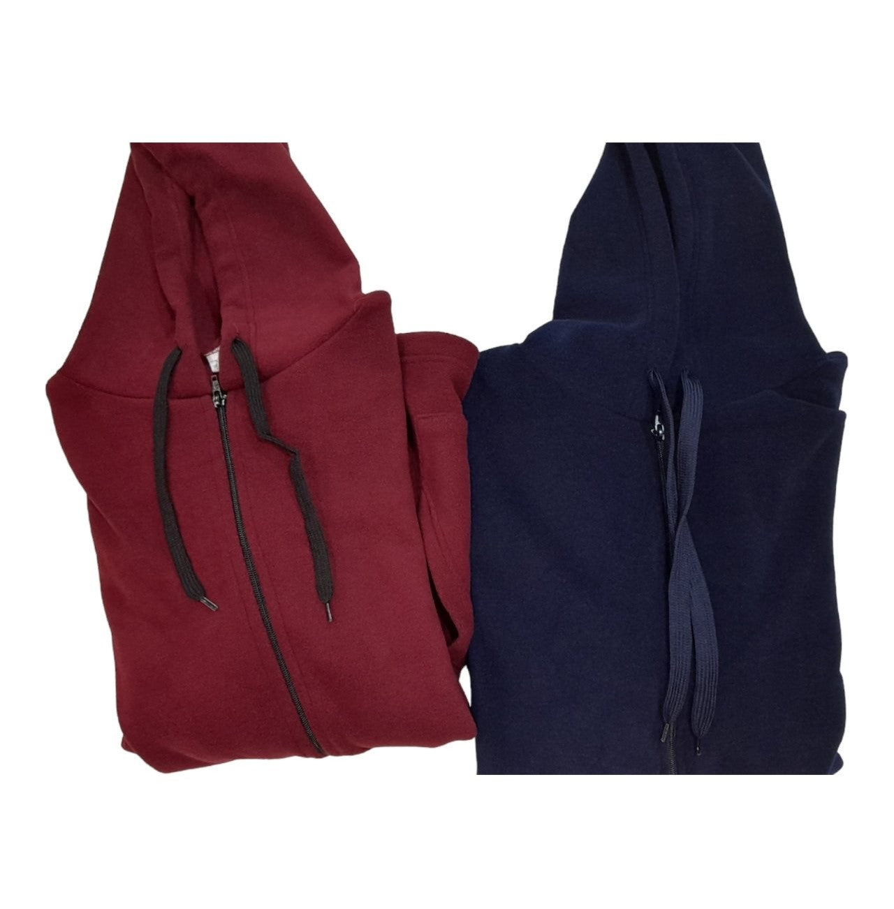 Κλασική Ζακέτα fleece με κουκούλα, ίσια στο τελείωμα #18910