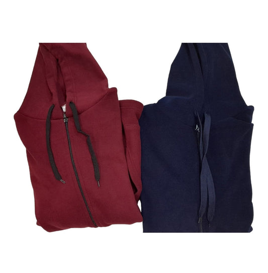 Κλασική Ζακέτα fleece με κουκούλα, ίσια στο τελείωμα #18910