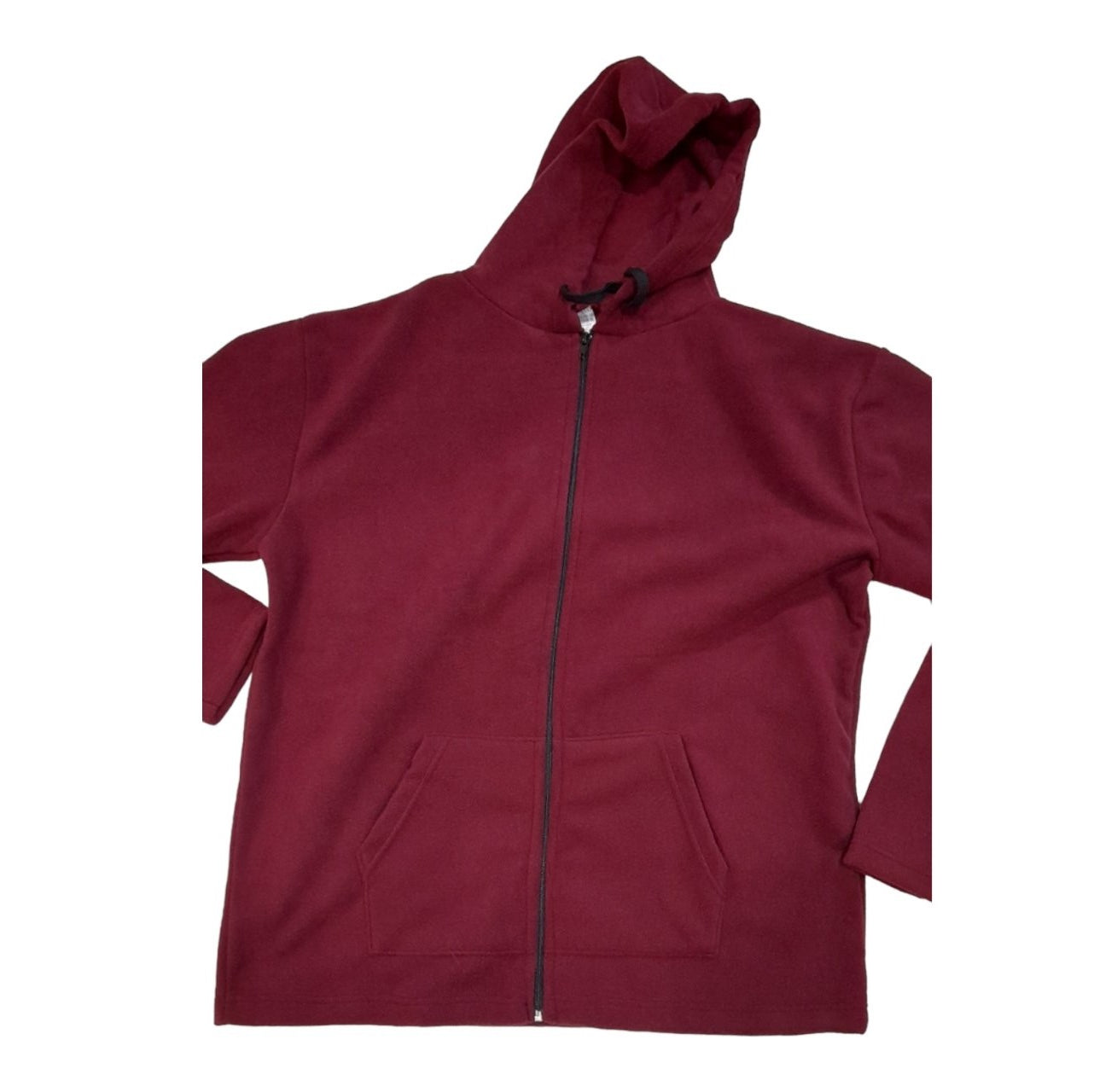 Κλασική Ζακέτα fleece με κουκούλα, ίσια στο τελείωμα #18910