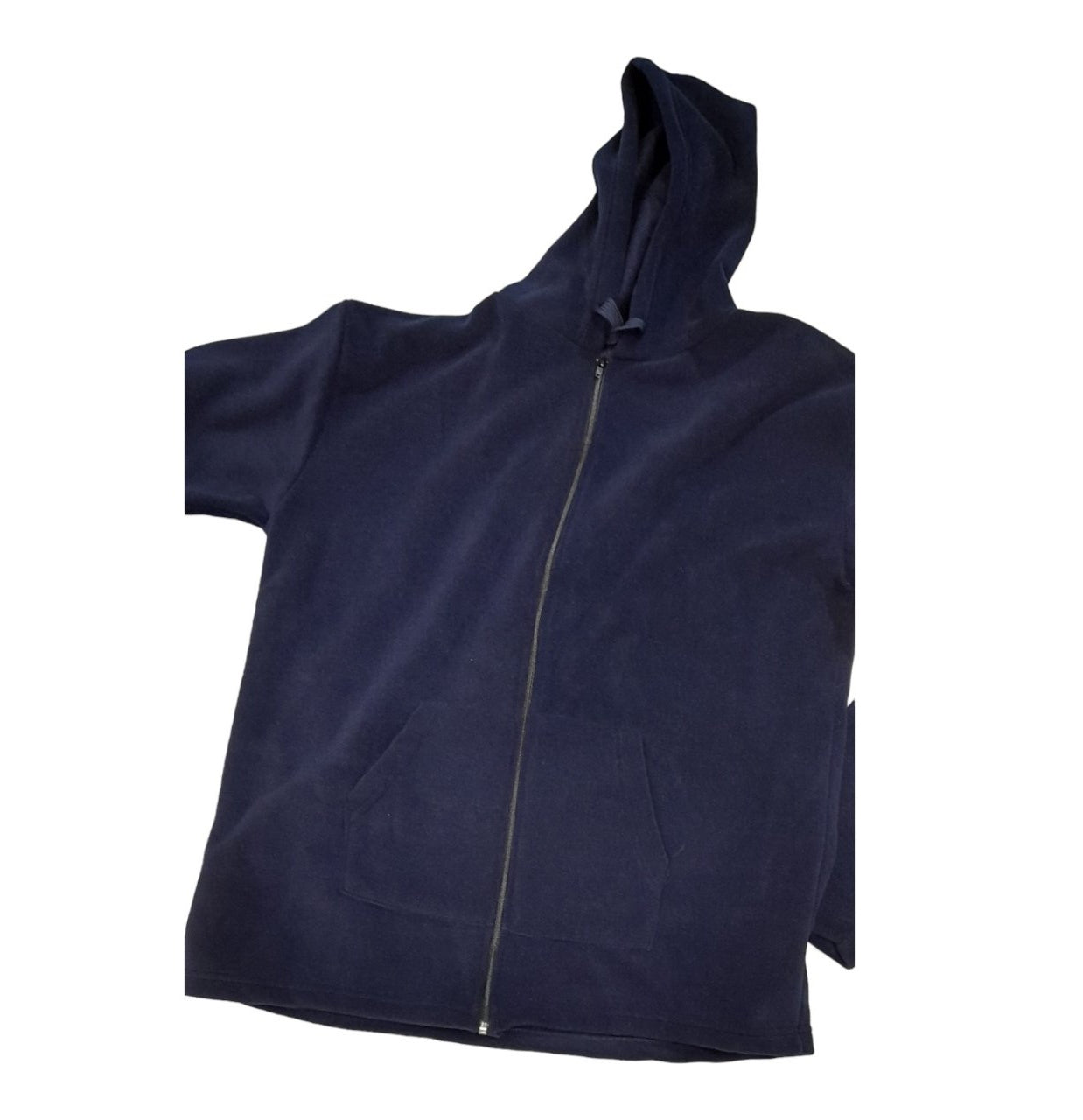 Κλασική Ζακέτα fleece με κουκούλα, ίσια στο τελείωμα #18910