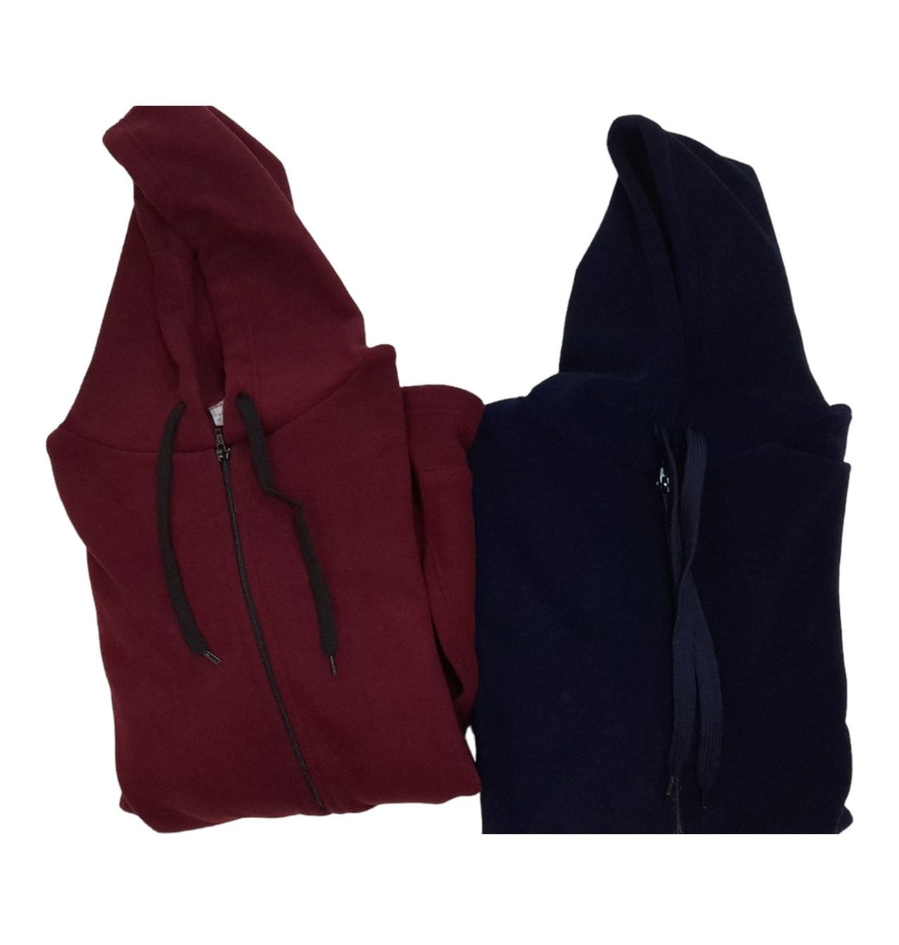 Κλασική Ζακέτα fleece με κουκούλα, ίσια στο τελείωμα #18910