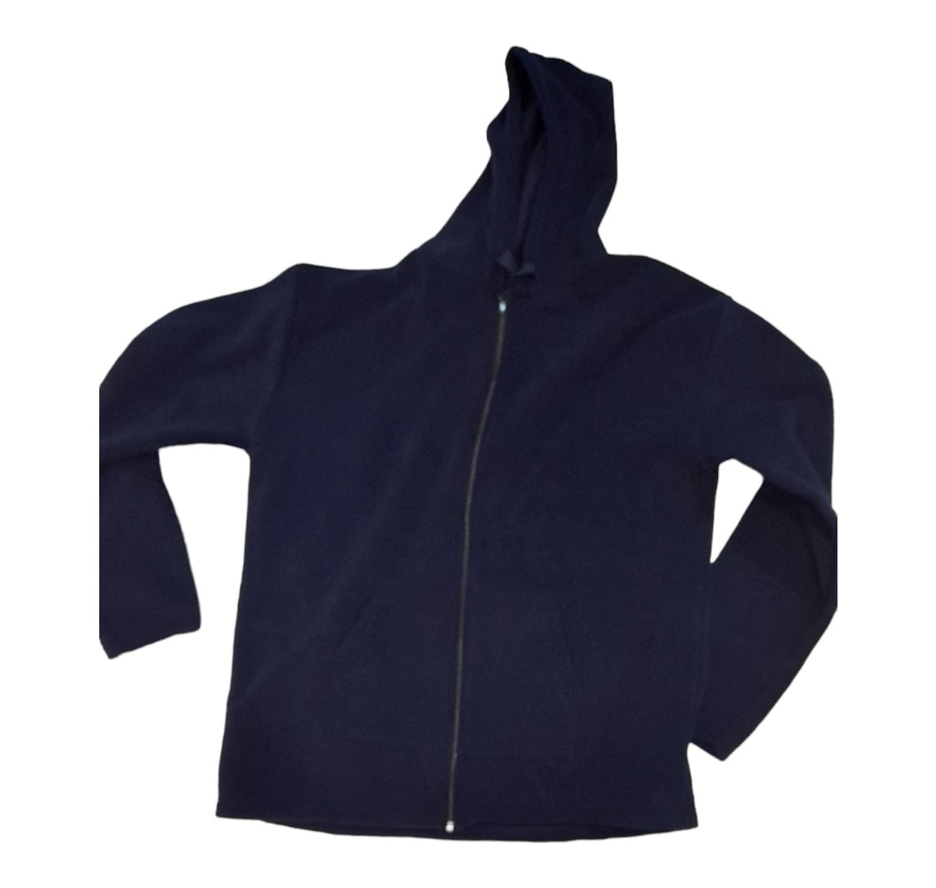 Κλασική Ζακέτα fleece με κουκούλα, ίσια στο τελείωμα #18910