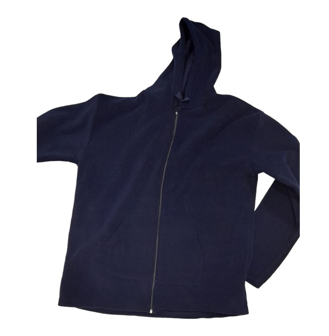 Κλασική Ζακέτα fleece με κουκούλα, ίσια στο τελείωμα #18910