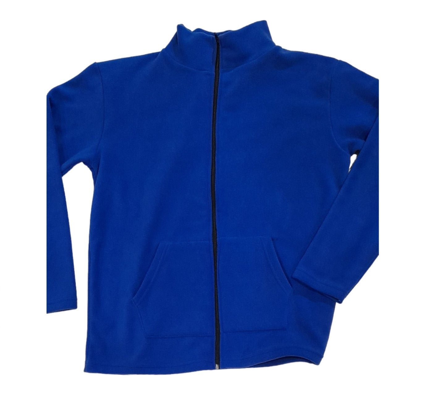 Κλασική Ζακέτα fleece με γιακά, ίσια στο τελείωμα #18920