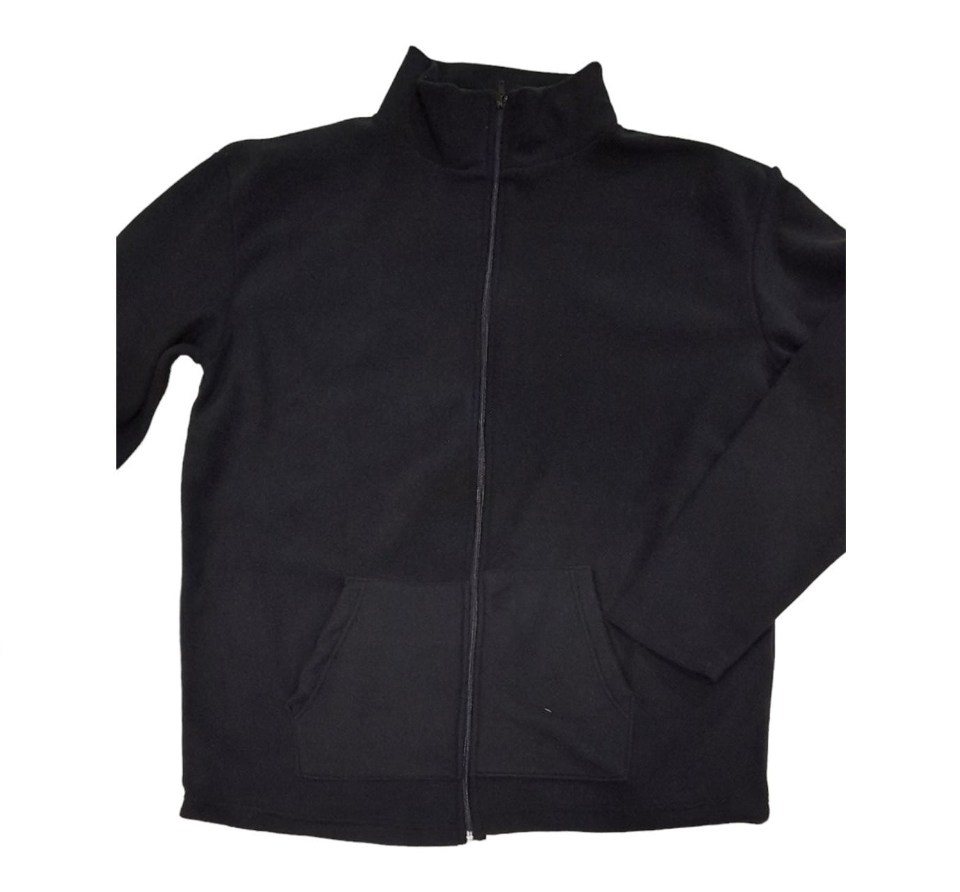 Κλασική Ζακέτα fleece με γιακά, ίσια στο τελείωμα #18920