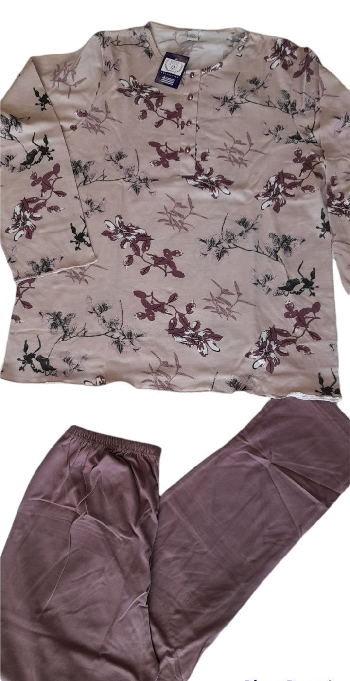 Βαμβακερή γυναικεία πιτζάμα Ίντερλοκ #21201