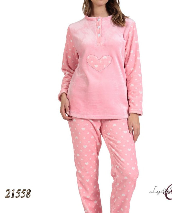 Γυναικεία αφράτη πιτζάμα polar fleece LYDIA #21558